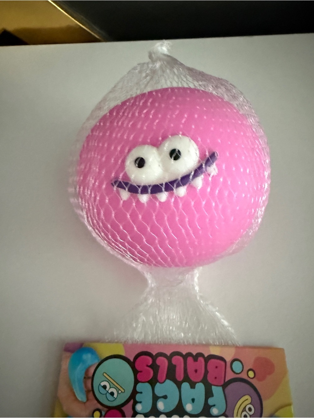 Face Balls-  Pink Squeeze Ball